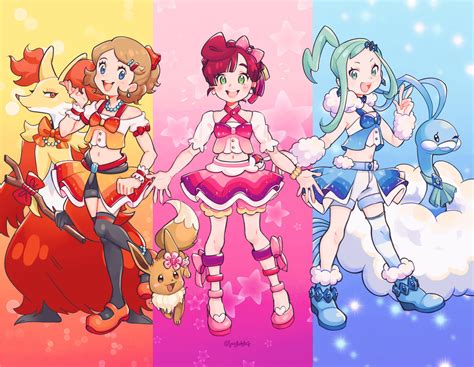 Serena Eevee Altaria Lisia Delphox And 1 More Pokemon And 2 More