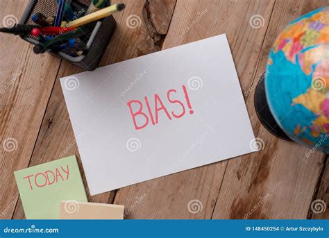 Writing Note Showing Bias Business Photo Showcasing Inclination Or