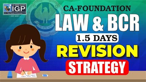 1 5 Days Revision Strategy For CA Foundation Paper 2 Law BCR