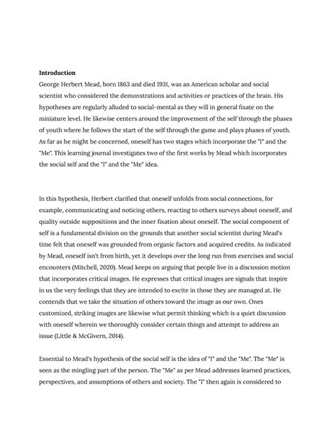 Soc 1502 Introduction To Sociology Unit 4 Journal Introduction George