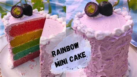 ऐसा केक जो सभी आसानी से बना सकते है Super Easy Rainbow Mini Cake Recipe Rainbow Cake Recipe