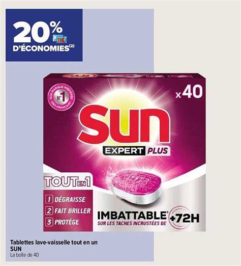 Promo Tablettes Lave Vaisselle Tout En Un Sun Chez Carrefour Contact