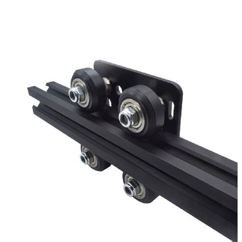 1000mm Black Anodized Aluminum V Slot Extrusion 2020 Profile W Bearing