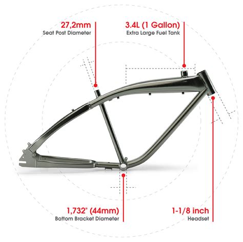 Bbr Tuning F Zero Motor Ready Motorized Bicycle Frame W 34l Gas Tank