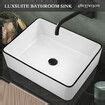 White Bathroom Sink Vessel Wash Basin Washing Vanity Bowl Above Counter