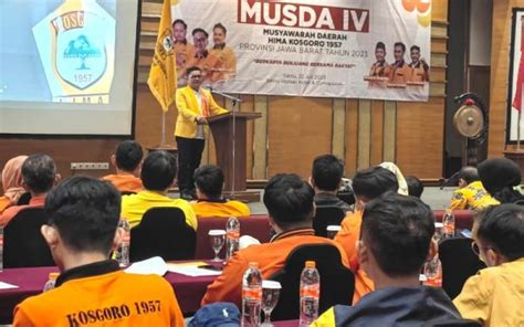 Buka Musda Hima Kosgoro 1957 Ketua DPD Golkar Jabar Mahasiswa Harus