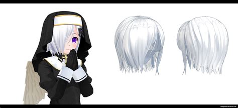 Download Anime Girl Hairstyles Pixie Cut Photo Mmd Bangs Over The Eye