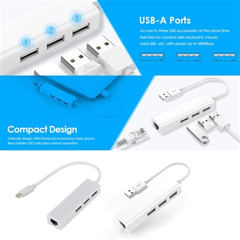 Wenxuan Usb Type C To Ethernet Rj45 Network Lan Adapter Converter Wh1