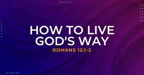 How To Live God S Way Sermons Coram Deo Bible Church