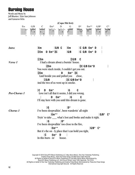 Burning House by Cam - Guitar Chords/Lyrics - Guitar Instructor