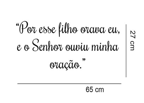 Adesivo De Parede Por Esse Filho Orava Elo Produtos Especiais