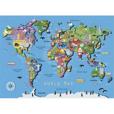 Buy Ravensburger - World Map Puzzle 60pc