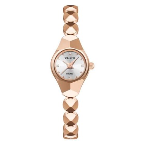 Sharphy Montre Femme Diamant Quartz Petit Acier Inoxydable Sangle