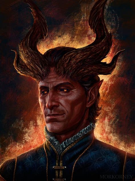 A Painting Of A Man With Horns On His Head