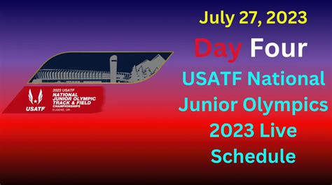 Usatf Junior Olympics Schedule Timetable Anita Breanne