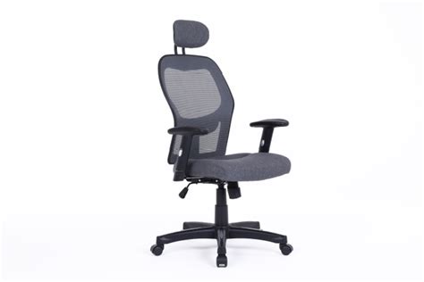 Ergonomic Grey Mesh Fabric Operators Chair With Adjustable Lumbar