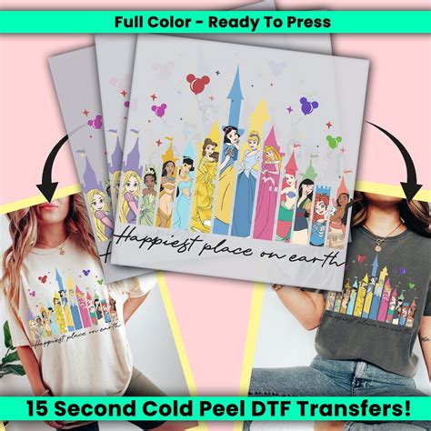 Disney Friends Dtf Transfer Ready To Press Disneyworld Personalized