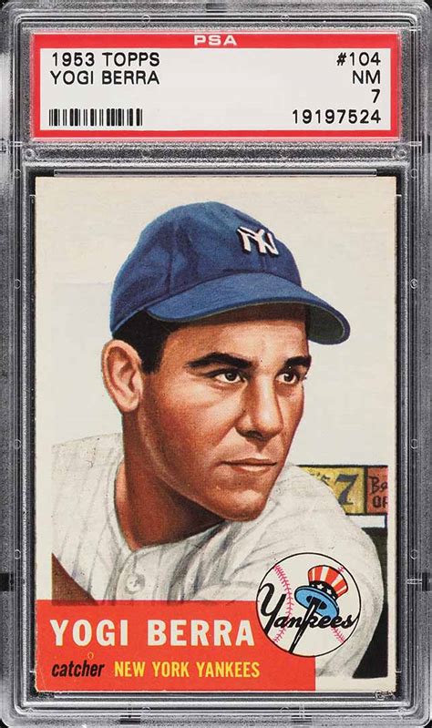 1953 Topps Yogi Berra SHORT PRINT 104 PSA 7 NRMT