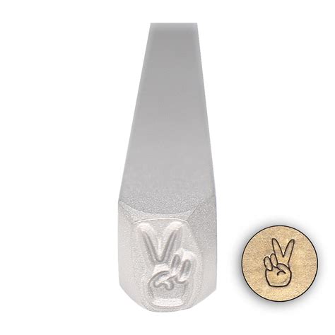 Metal Design Stamp Peace Sign Emoji Infinity Stamps Inc