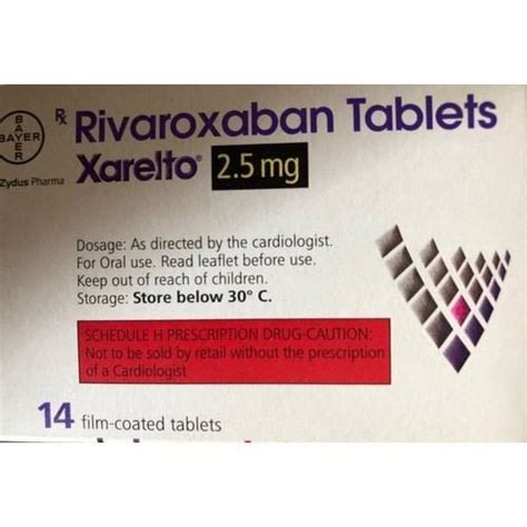 Xarelto Rivaroxaban Tablet 2 5 Mg At Rs 1050 Strip In Nagpur ID