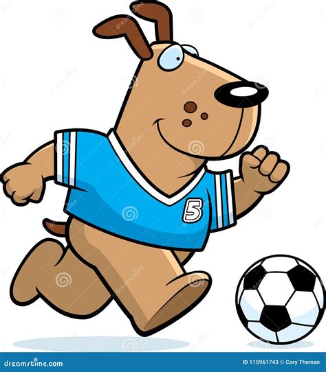 Cartoon Dog Soccer Stock Vector Illustration Of Animal 115961743