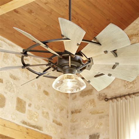 Quorum International 95210 Bronze 52" 10 Blade Ceiling Fan With Wall ...