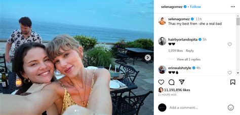 Selena Gomez Shares Heartwarming Selfies With Taylor Swift Sealed With A Cheek Kiss Celebries