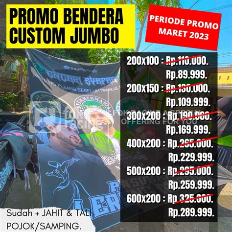 Jual Pr M Bendera Custom Jumbo Tidak Melayani Cod Giant Flag