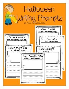 Halloween Writing Prompts by Artist Turned Educator | TpT