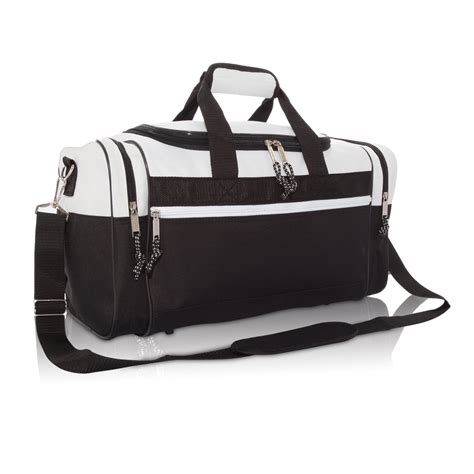 Dalix 17 Blank Duffel Bag Duffle Travel Size Sports Durable Gym Bag In