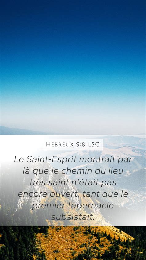 Hébreux 9 8 LSG Mobile Phone Wallpaper Le Saint Esprit montrait par