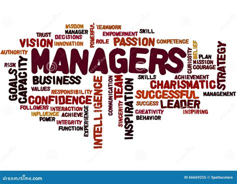 Managers Word Cloud Concept Stock Illustration Illustration Of