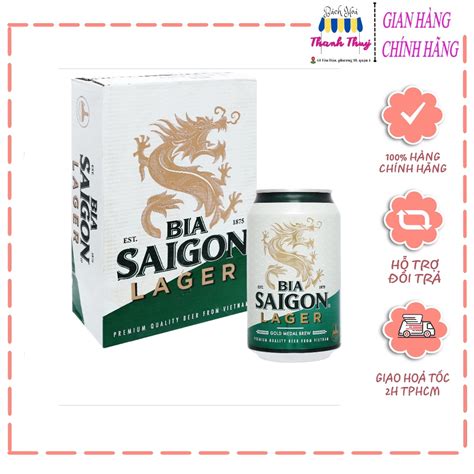 HOẢ TỐC HCM Thùng 24 lon bia Sài Gòn Lager 330ml Shopee Việt Nam