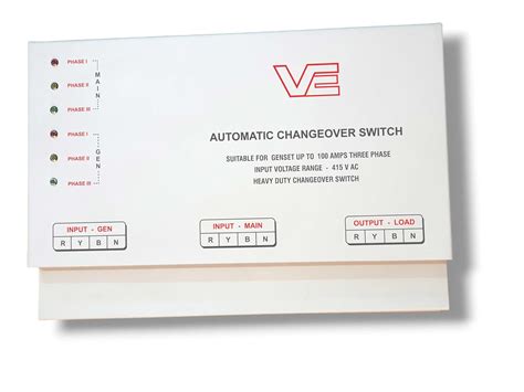 VE AUTOMATIC CHANGEOVER SWITCH 100 AMPS FOUR POLE THREE PHASE