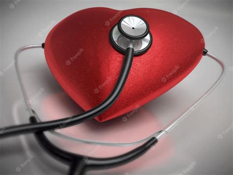 Premium Photo Stethoscope And Heart Render Isolated On White And