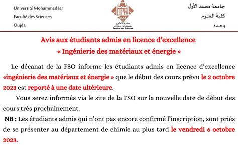 Résultats Présélection Licence d Excellence FS Oujda 2023 2024 Men