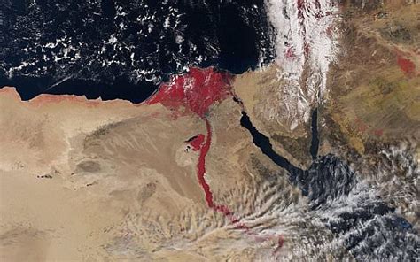 Satellite Image Of Red River Nile Evokes Biblical Legend The Times Of