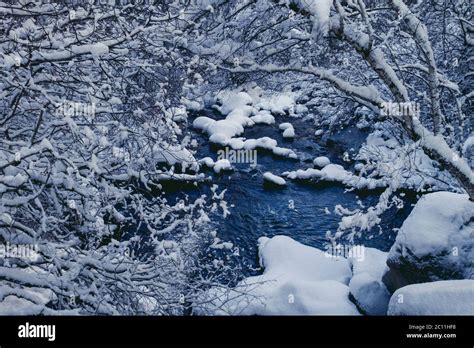 Snowy winter landscape Stock Photo - Alamy
