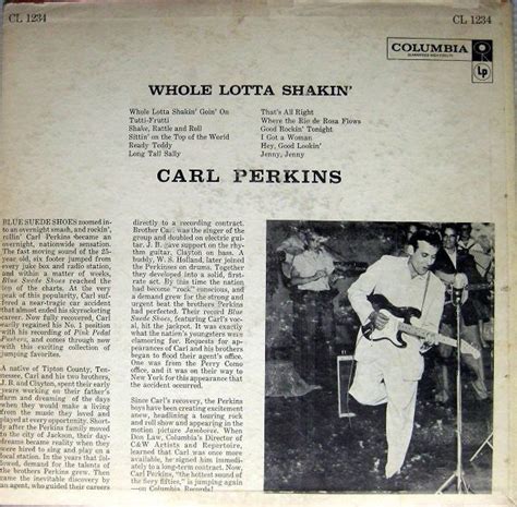 Buy Carl Perkins Whole Lotta Shakin Lp Album Mono Online For A Great Price The