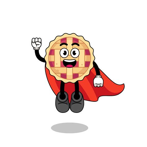 apple pie cartoon with flying superhero 12423099 Vector Art at Vecteezy