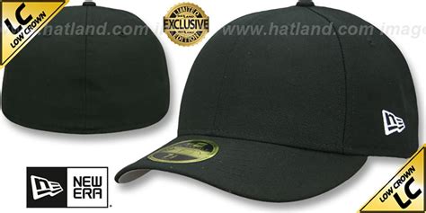 New Era LOW-CROWN 59FIFTY-BLANK Black Fitted Hat at hatland.com