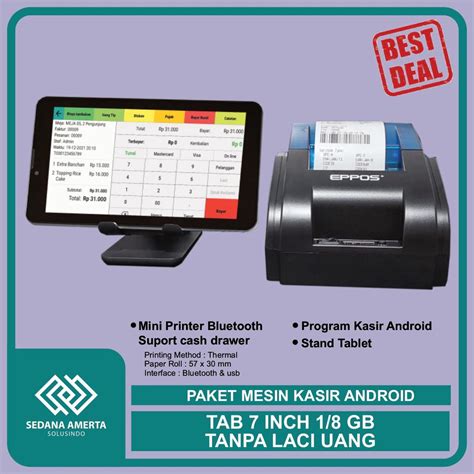 Jual Paket Mesin Kasir Android Pos Tablet Tab Inch Gb Tanpa