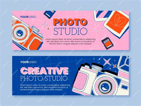 Free Vector Hand Drawn Photography Horizontal Banner