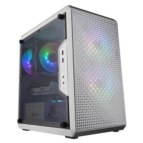 Gabinete Gamer Cooler Master Masterbox Q300L Branco Vidro Temperado