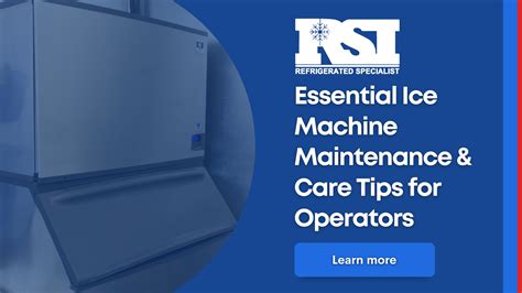 Ice Machine Maintenance And Care Rsi Dfw