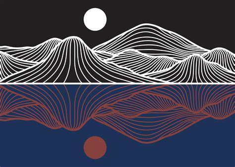 Japanese Background With Line Wave Pattern Vector Abstract Template