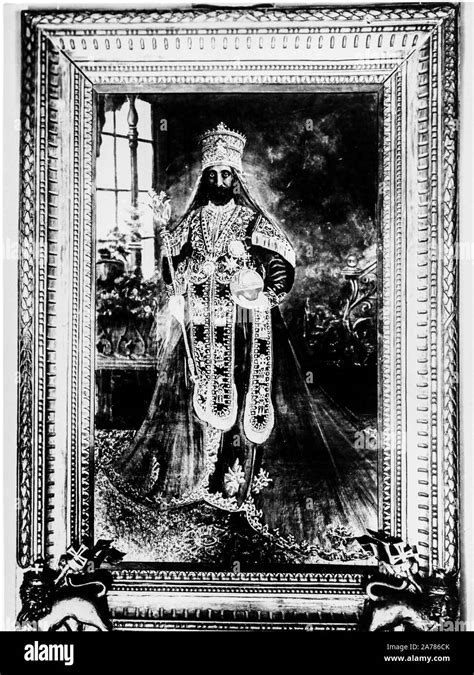 Retrato Del Negus Haile Selassie Despu S De La Coronaci N Addis Abeba