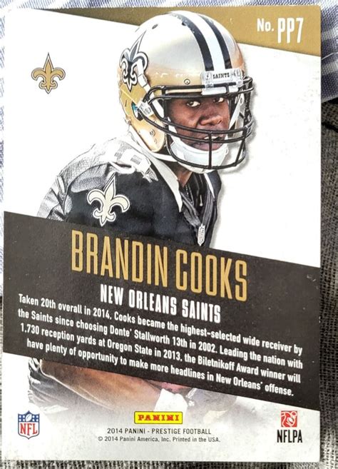 BRANDIN COOKS 2014 Panini Prestige Prestigious Picks RC PP7 Dallas