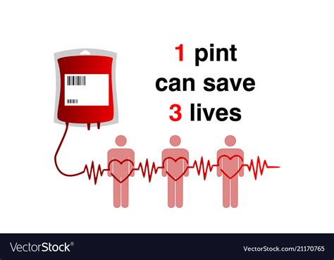 Donation blood pint for trasfusion Royalty Free Vector Image