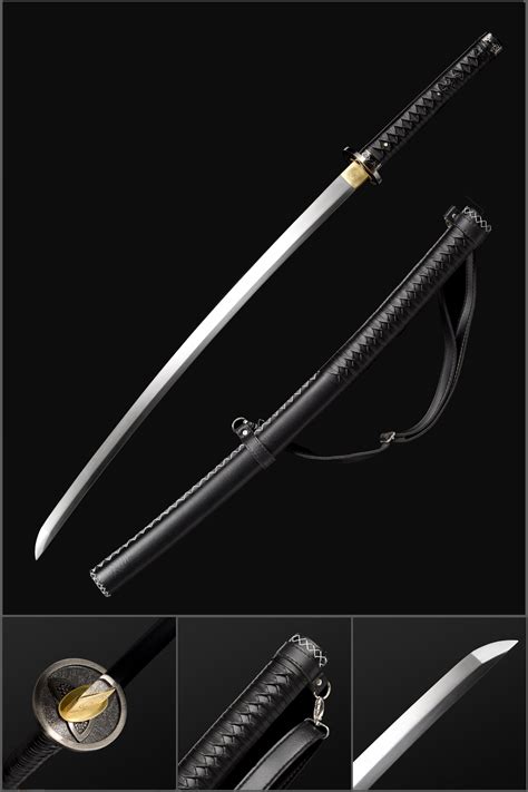 The Walking Dead Michonne Katana With Hamon Black Saya And 1060 Carbon